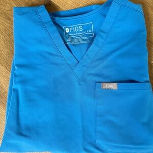 FIGS XS Catarina top- Capri Blue